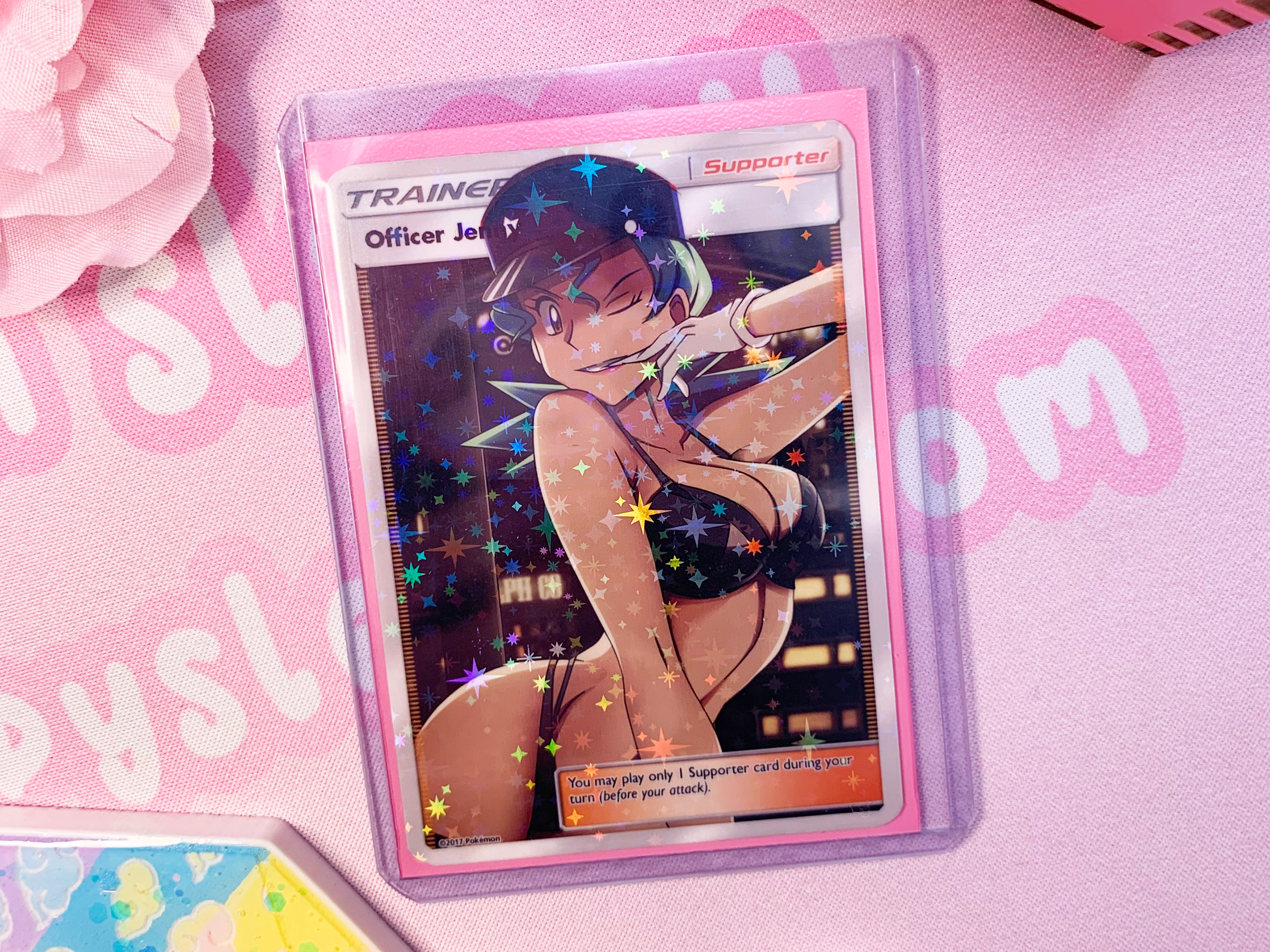 pokemon sexy card Officer Jenny Full Art Trainer – withlovebysleepy