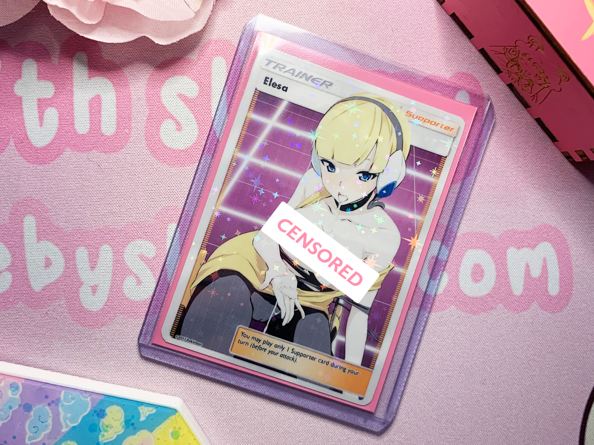 lewd pokemon card Elesa Full Art Lewd Trainer – withlovebysleepy
