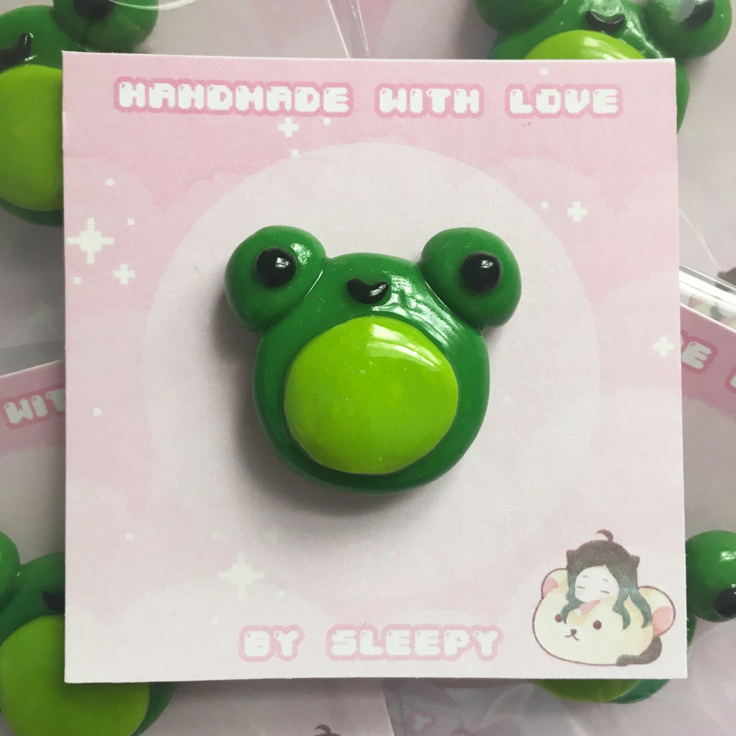 Frog Clay Pin